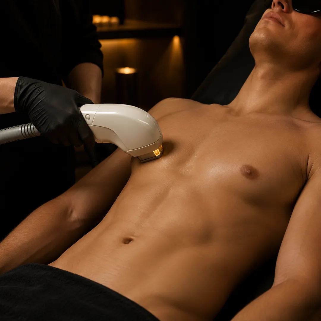 Depilacion laser pecho abdomen hombre Madrid