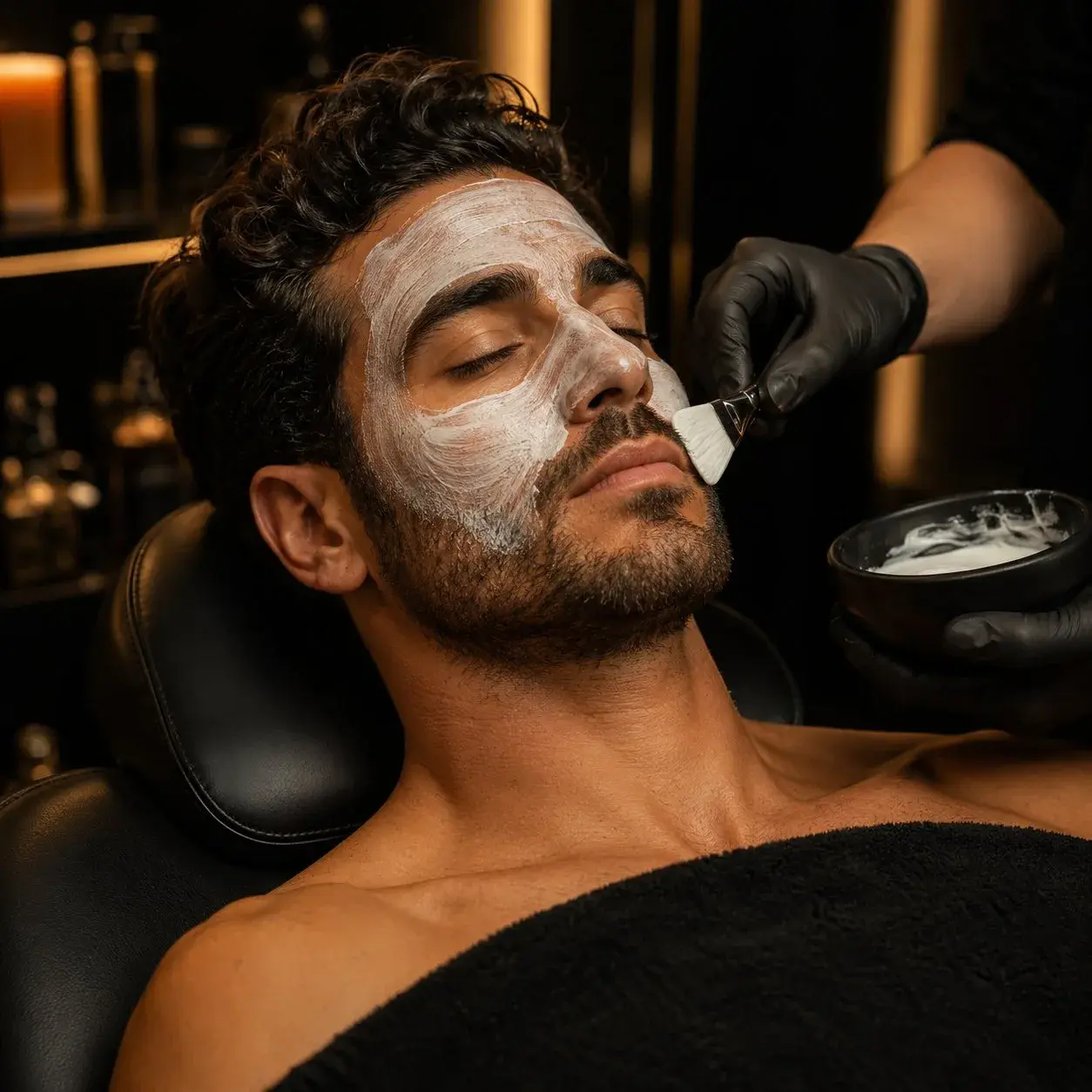 Limpieza facial masculina en Madrid para piel grasa y poros dilatados