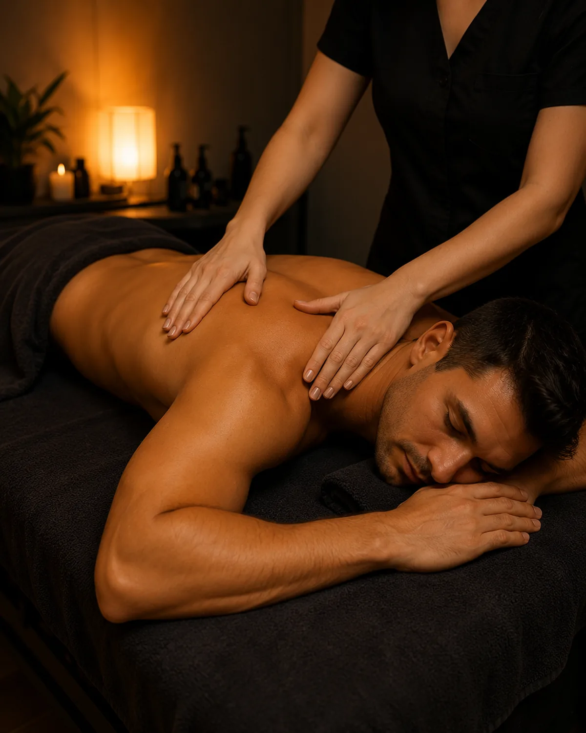 Masaje relajante para hombres en Madrid